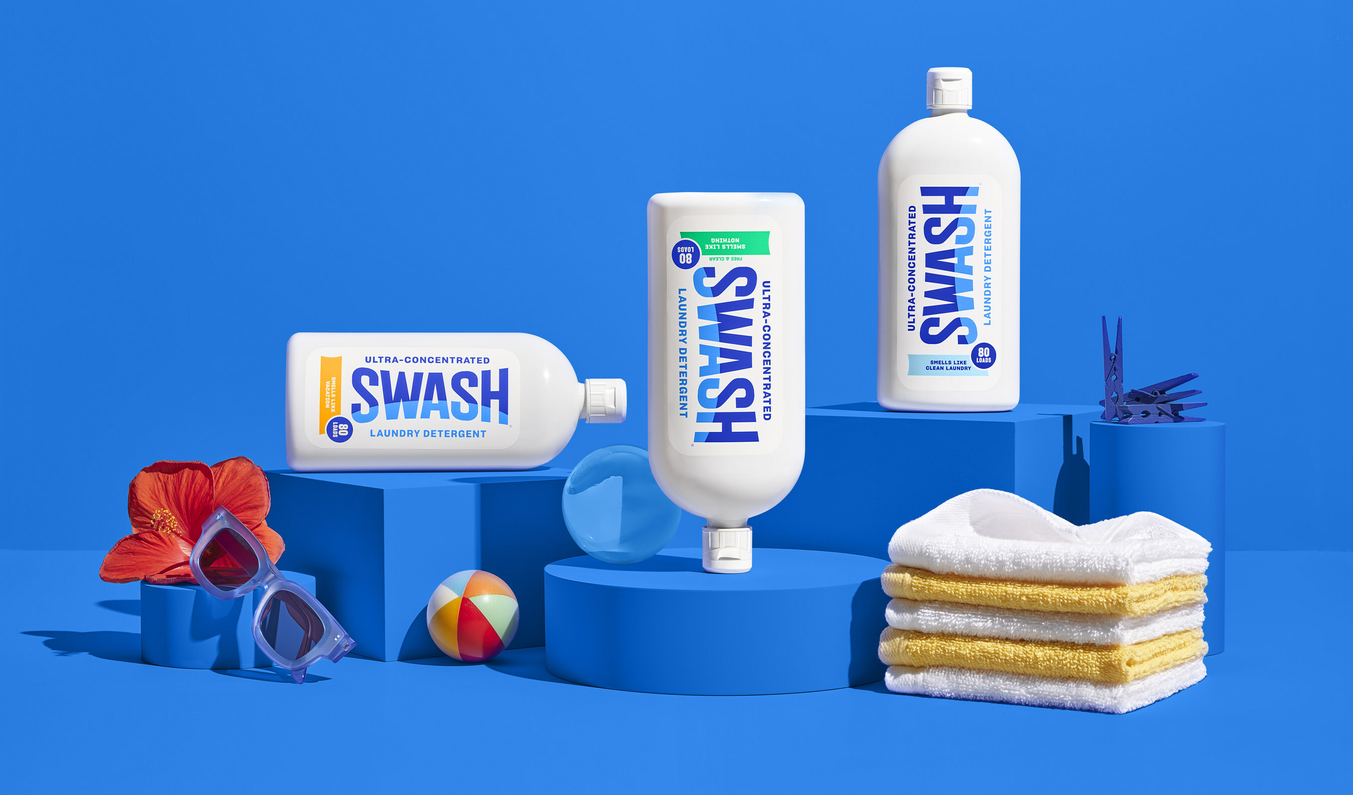 The newly rebranded Swash® Laundry Detergent is available in three scents that just make sense: Smells Like Clean Laundry, Smells Like Nothing, and Smells Like Vacation.